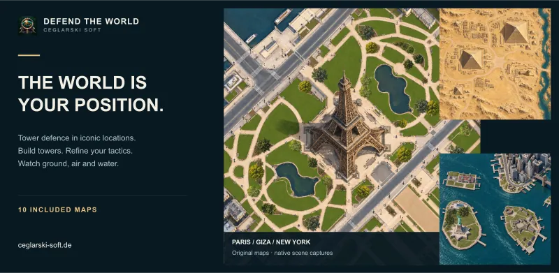 Defend the World: vistas originales de París, Giza y Nueva York